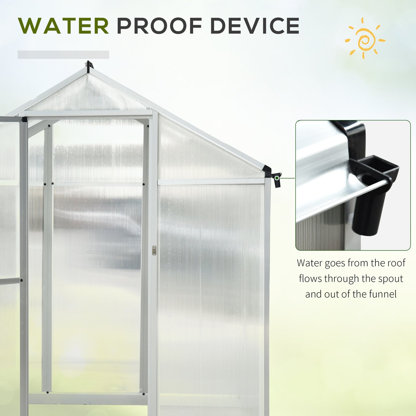 10' x 6' Polycarbonate Walk-In Greenhouse